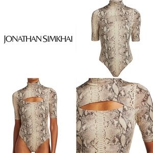NWT✨Jonathan Simkhai Standard
Haze Slinky Jersey Cut Out Bodysuit